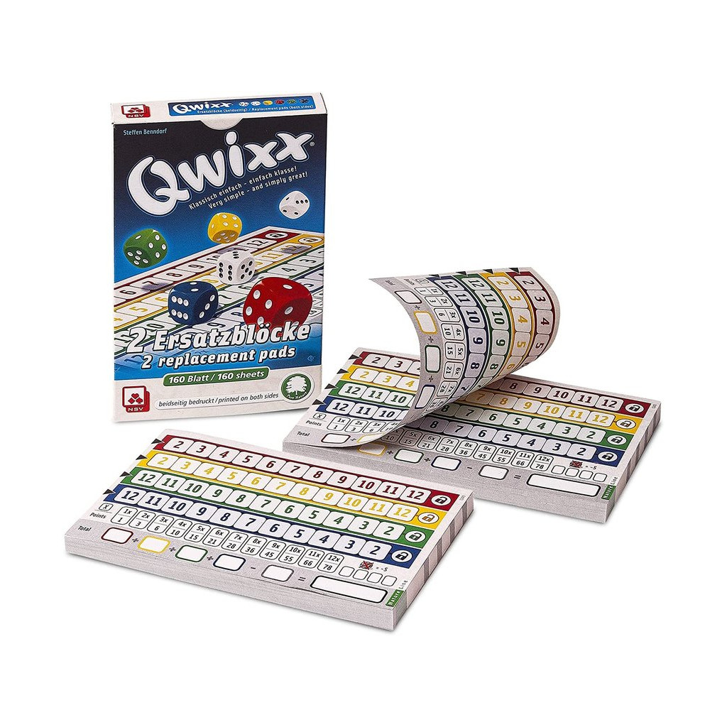 Lot Qwixx 3 Blocs de Score Recharge + 1 Bloc Qwixx Bonus + 1 Décapsuleur  Blumie - Cdiscount Jeux - Jouets